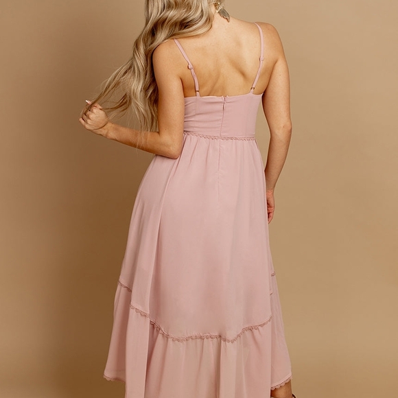 Joyfolie NWT Midi Dress Vola Light Orchid - Picture 3 of 5